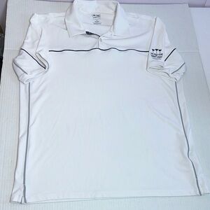 Adidas Men's Classic White Short Sleeve‎ Polo with Black Trim Size M Pre-owned.